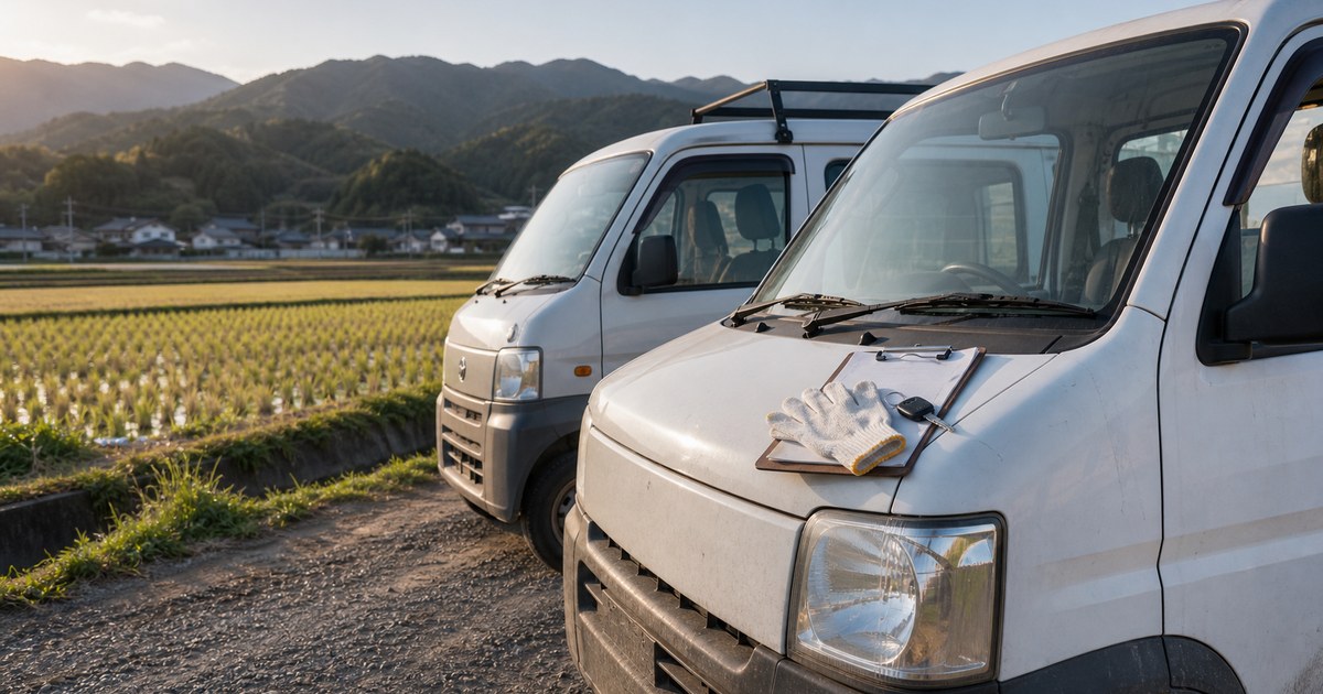 農繁期後の軽トラ・箱バン査定|徳島県西部で売る前に見られる荷台・室内・書類の整え方