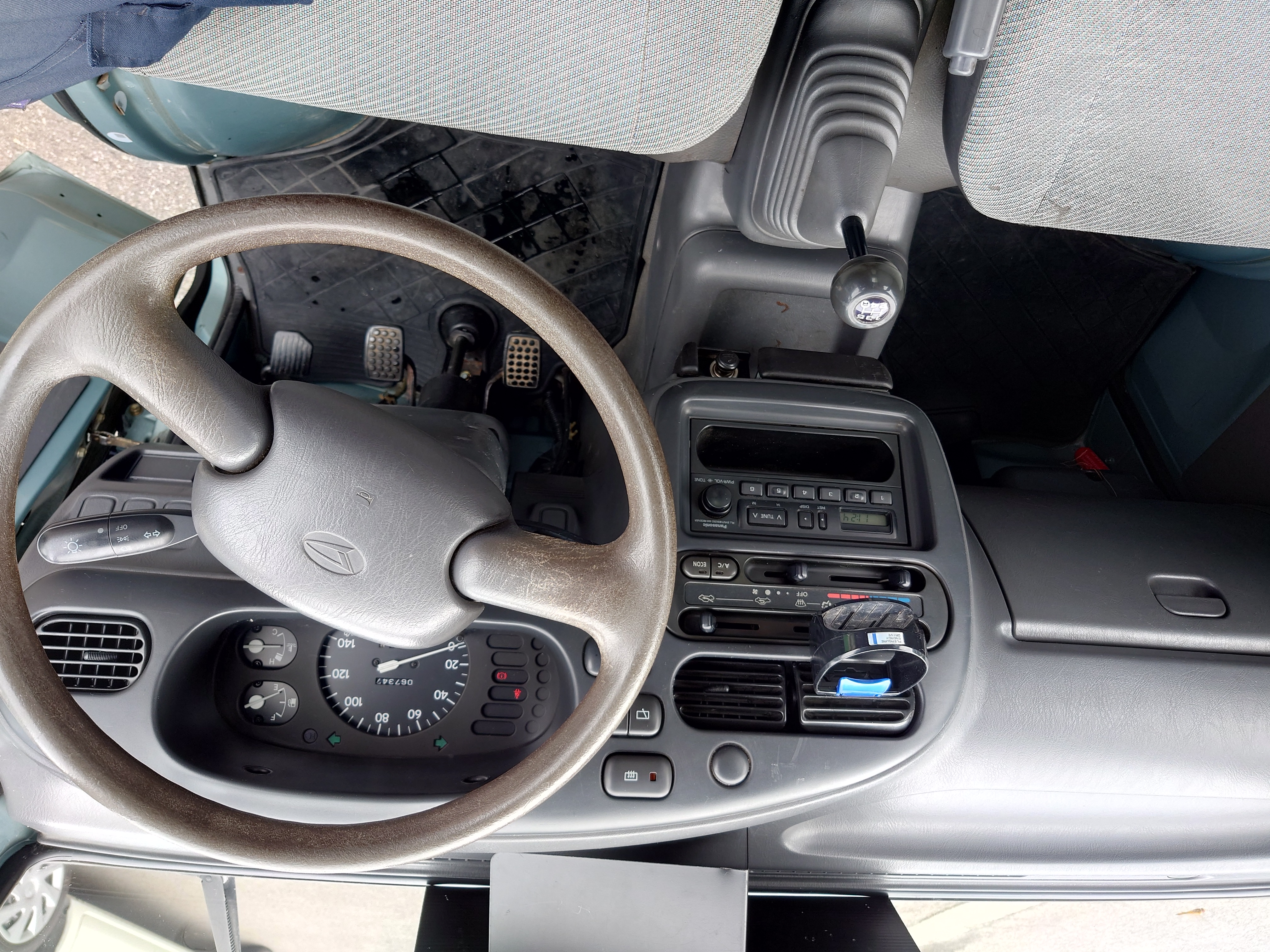 当店が車買取したハイゼットバンS100V型のシフト周り|クルマ買取専門店エムネット